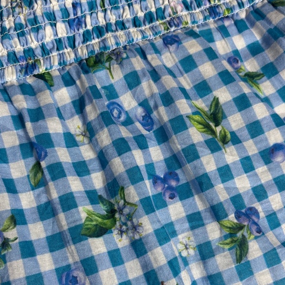 JessaKae women’s 6x blueberry muffin tiered gingham maxi dress smocked - Picture 5 of 7